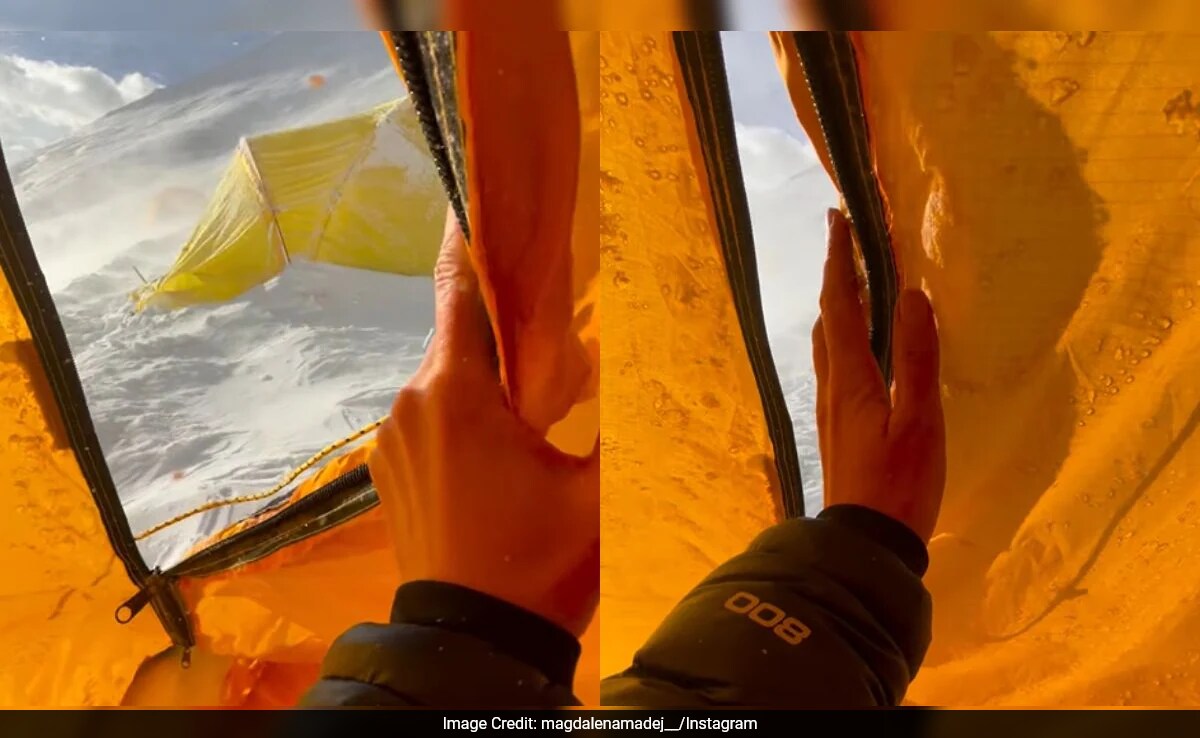 Mountaineer's Blizzard Wake-Up Video Goes Viral