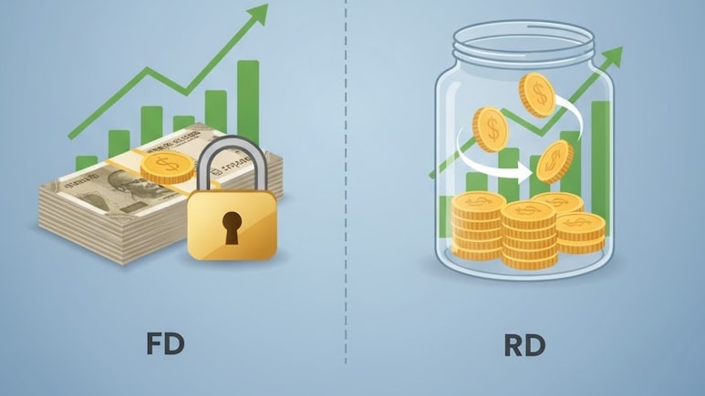 FD और RD में से आपके लिए कौन है बेस्ट? किसमें मिलेगा गारंटीड डबल मुनाफा? जानिए पूरा कैलकुलेशन FD और RD में से आपके लिए कौन है बेस्ट? किसमें मिलेगा गारंटीड डबल मुनाफा? जानिए पूरा कैलकुलेशन