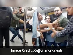 Delhi Metro Turns Into Wrestling Arena As Two Men Trade Punches, Kicks In Viral Video