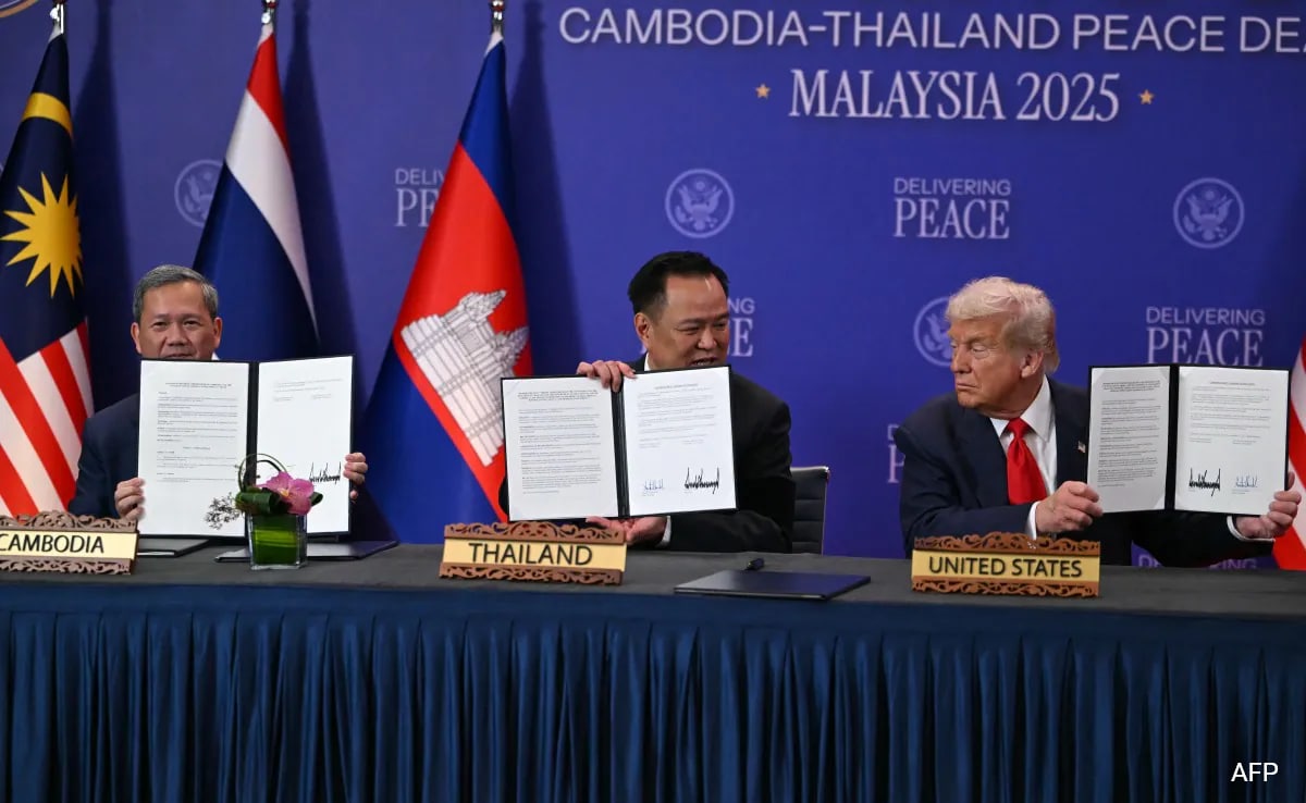 Trump Co-Signs Ceasefire Agreement Between Thailand, Cambodia In Malaysia