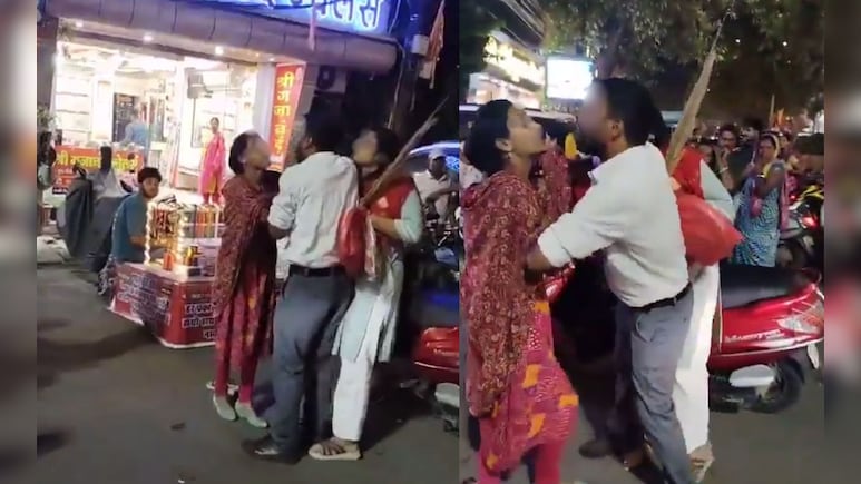 सड़क पर हाईवोल्टेज ड्रामा: पत्नी छोड़ करवा चौथ पर गर्लफ्रेंड को करा रहा था शॉपिंग, जब बीवी ने पकड़ा तब...