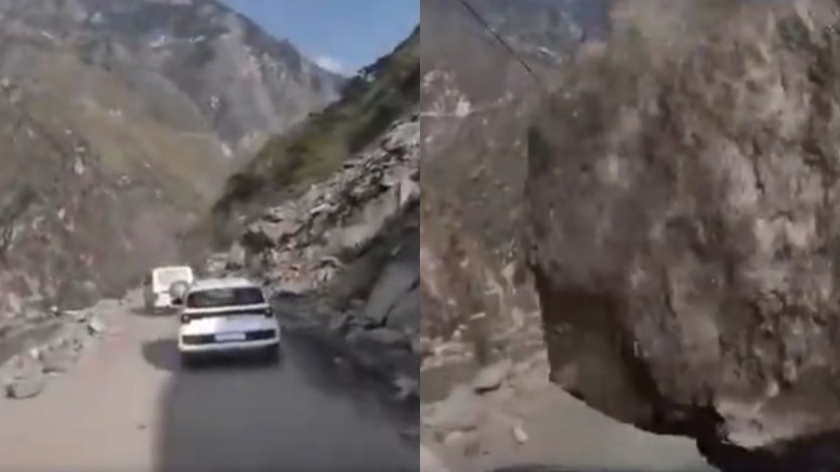 जब चलती कार को छूकर गुजर गई मौत... हिमाचल में लैंडस्लाइड का ये वीडियो देख दिल थाम लेंगे