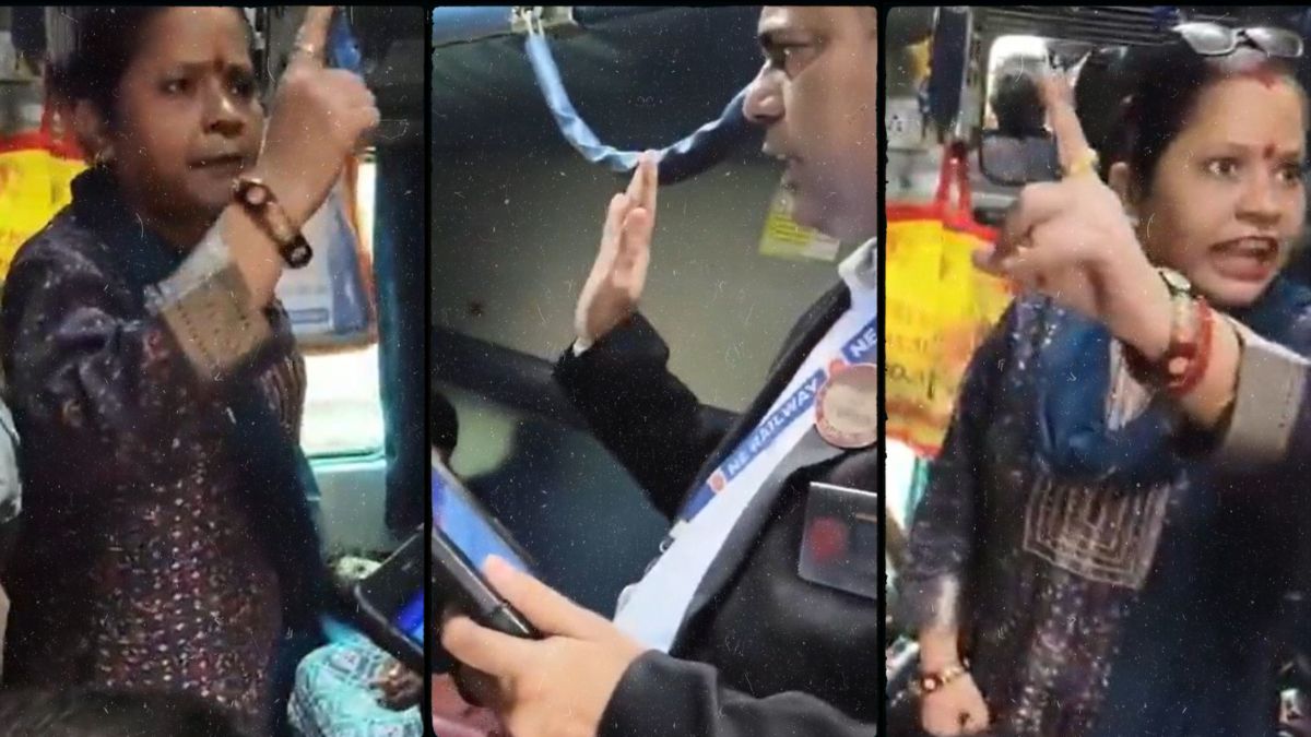 TTE से भिड़ी खुद को लोको पायलट की पत्नी बताने वाली महिला, बोली- हमारा BP हाई मत करिए, सिर फोड़ देंगे