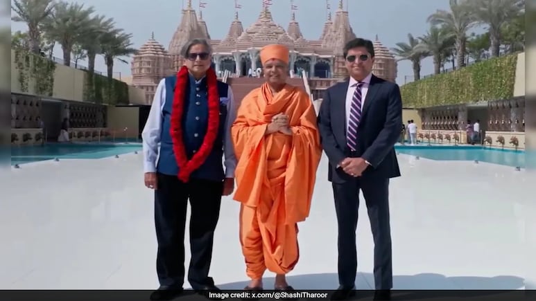 Shashi Tharoor Praises PM Modi For Facilitating Abu Dhabi's BAPS Mandir Shashi Tharoor Praises PM Modi For Facilitating Abu Dhabi's BAPS Mandir