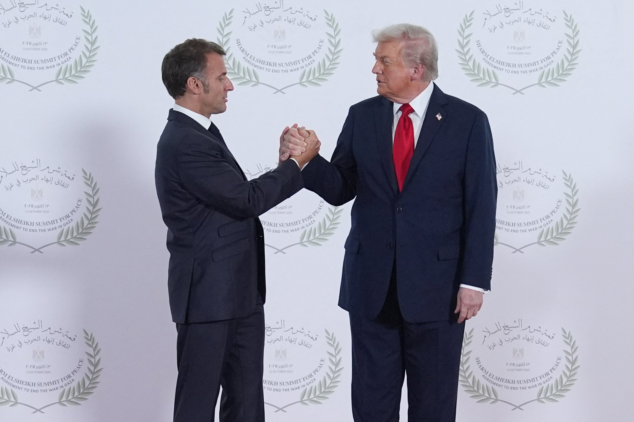 Video: Trump And Macron's Viral 'Arm Wrestling' Moment In Egypt