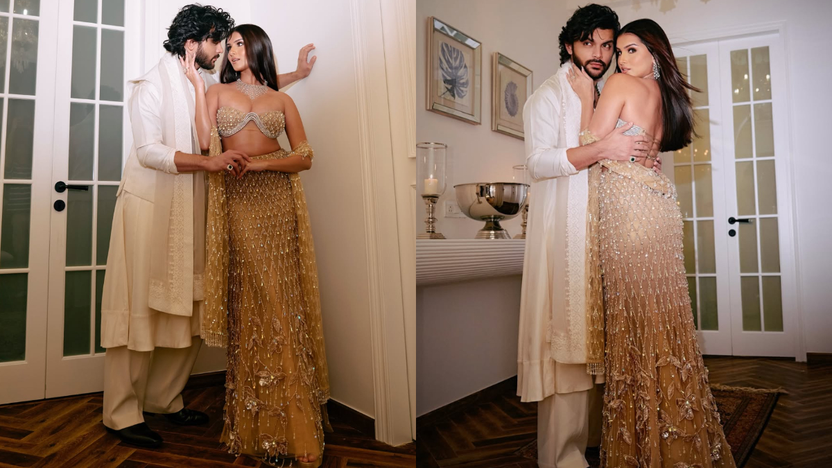 Tara Sutaria And Veer Pahariya Make A Dazzling Debut As A Couple At Manish Malhotra's Diwali Bash