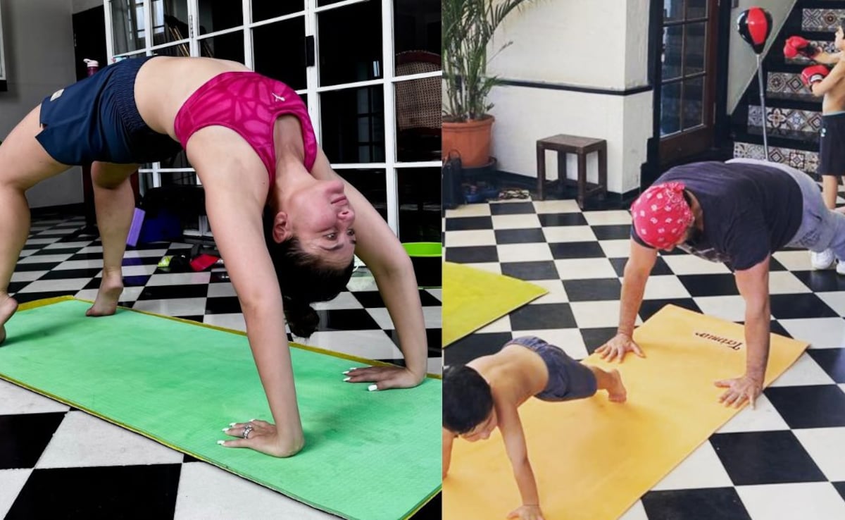 Kareena and Saif like to workout with their sons, Taimur and Jeh Kareena and Saif like to workout with their sons, Taimur and Jeh