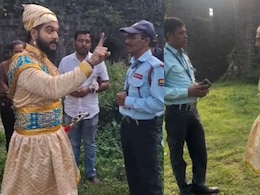Vasai Fort VIDEO: शिवरायांच्या वेशभूषेत आलेल्या तरुणाला सुरक्षारक्षकांनी रोखले; वसई किल्ल्यावर काय घडलं? Vasai Fort VIDEO: शिवरायांच्या वेशभूषेत आलेल्या तरुणाला सुरक्षारक्षकांनी रोखले; वसई किल्ल्यावर काय घडलं?