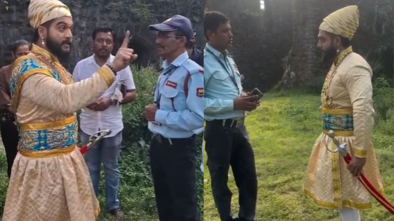 Vasai Fort VIDEO: शिवरायांच्या वेशभूषेत आलेल्या तरुणाला सुरक्षारक्षकांनी रोखले; वसई किल्ल्यावर काय घडलं? Vasai Fort VIDEO: शिवरायांच्या वेशभूषेत आलेल्या तरुणाला सुरक्षारक्षकांनी रोखले; वसई किल्ल्यावर काय घडलं?
