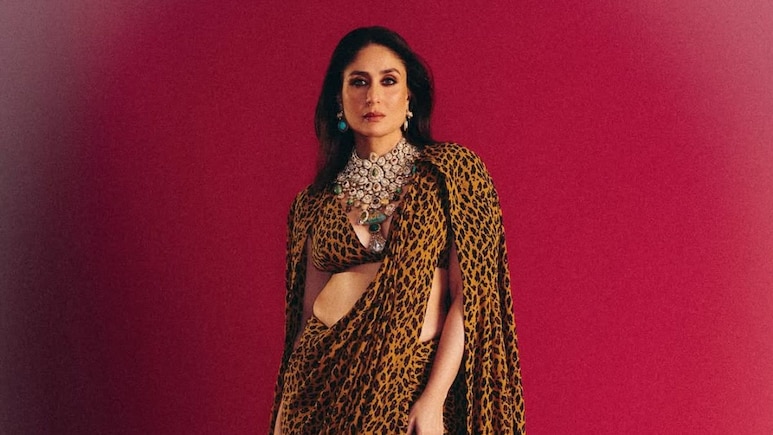 Kareena Kapoor Takes The Night In An Animal-Print Sabyasachi Saree Kareena Kapoor Takes The Night In An Animal-Print Sabyasachi Saree