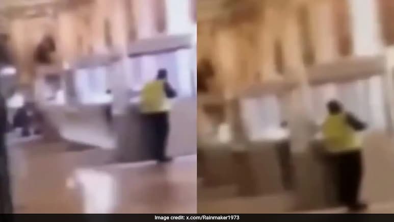 On Camera, Louvre Museum Thieves Seen Cutting Glass During Heist On Camera, Louvre Museum Thieves Seen Cutting Glass During Heist