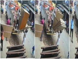 ट्रक से बुजुर्ग पल्लेदार उतार रहा था प्लाई बोर्ड और हो गया दर्दनाक हादसा,  CCTV में कैद हुआ पूरा मंजर ट्रक से बुजुर्ग पल्लेदार उतार रहा था प्लाई बोर्ड और हो गया दर्दनाक हादसा,  CCTV में कैद हुआ पूरा मंजर