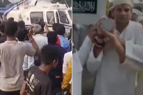 कब्र पर मिट्टी डालने हेलीकॉप्टर से पहुंचे तेज प्रताप यादव, जाना था मधेपुरा पहुंच गए महुआ