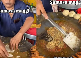 Watch: Food Vlogger Shows How Maggi Samosa Is Made, Internet Reacts Watch: Food Vlogger Shows How Maggi Samosa Is Made, Internet Reacts