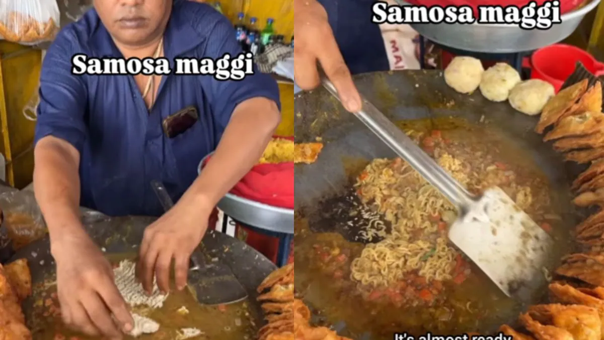 Watch: Food Vlogger Shows How Maggi Samosa Is Made, Internet Reacts