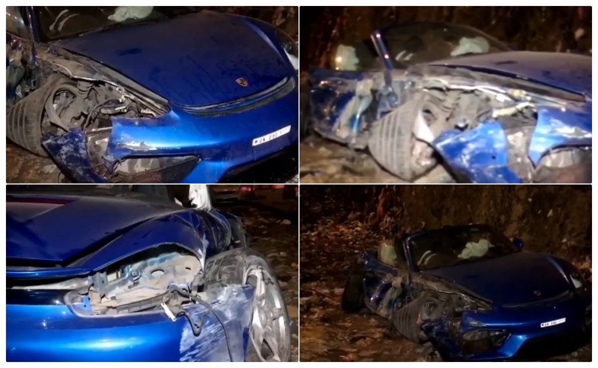 पोर्श कार और BMW में चल रही थी रेस! हाईवे पर हुआ ऐसा हादसा, उड़ गए कार के परखच्चे