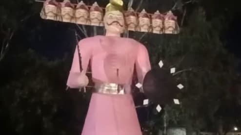 कटनी में बनाया 101 फुट ऊंचा रावण, दहन आज, कैमोर में 86 सालों से चल रही है परंपरा 