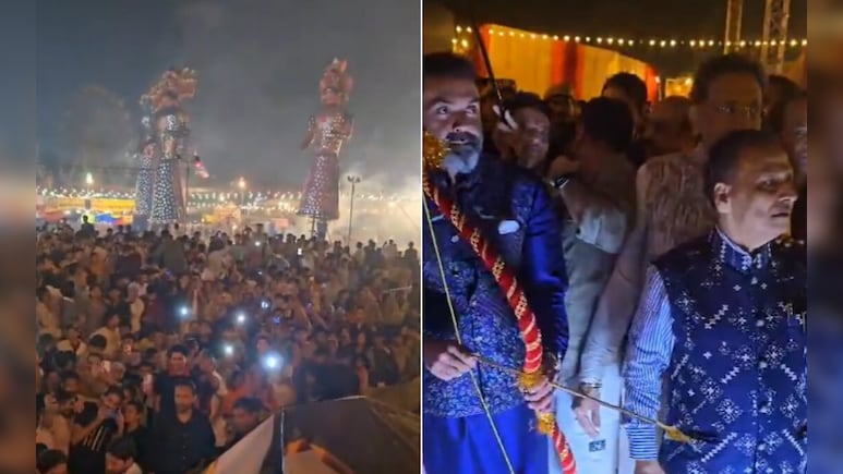बॉबी देओल ने लालकिला मैदान में किया रावण वध, हाथ में धनुष बाण देख याद आए राम, लाखों फैंस ने लगाए जयकारे