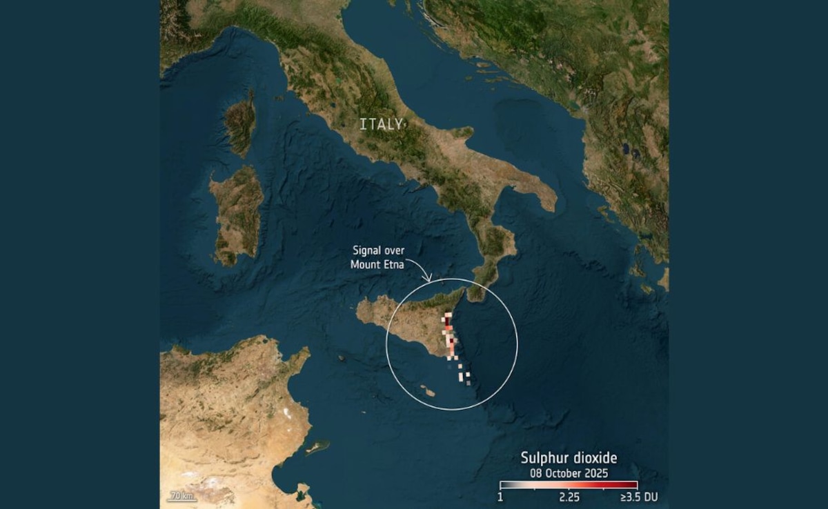 First image of sulphur dioxide from Sentinel-4. First image of sulphur dioxide from Sentinel-4.