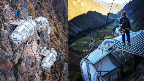 At This Peru Hotel, A Night In A Glass Pod Hanging 1,300 Feet Above Earth Costs Rs 42,700 For One
