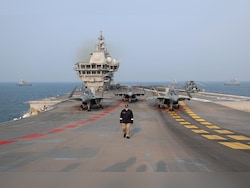 MiG 29 Take-Offs, Patriotic Songs, Yoga: PM Modi&#039;s Diwali On-Board INS Vikrant
