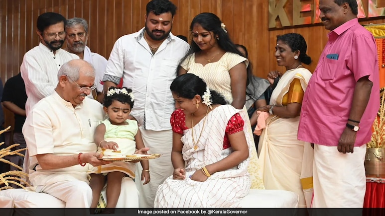Children In Kerala Celebrate Vidyarambham, Write Their First Word In Rice Children In Kerala Celebrate Vidyarambham, Write Their First Word In Rice