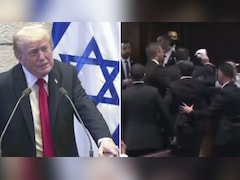 "That Was Very Efficient": Trump As Protester Dragged Out Of Israel Parliament