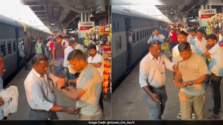 Passenger Beaten Up Over Failed Payment For Samosas At Railway Station, Video Viral Passenger Beaten Up Over Failed Payment For Samosas At Railway Station, Video Viral