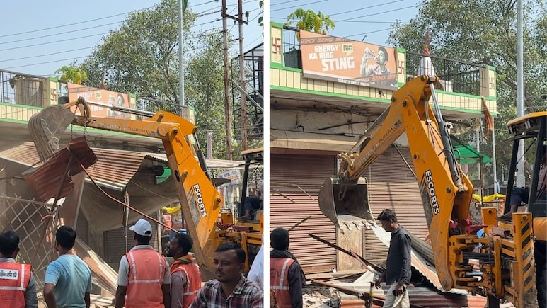 यूपी के इस जिले में गरजा प्रशासन का बुलडोजर, भारी पुलिस बल की मौजूदगी में हटाया अवैध अतिक्रमण