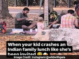 Australian Woman's Daughter 'Crashes' Indian Family's Lunch, Internet Delighted Australian Woman's Daughter 'Crashes' Indian Family's Lunch, Internet Delighted