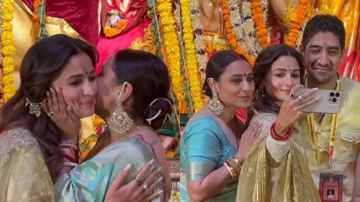 Watch: Alia Bhatt Hugs Rani Mukerji, Clicks Selfie With Ayan Mukerji At Durga Puja Pandal In Mumbai