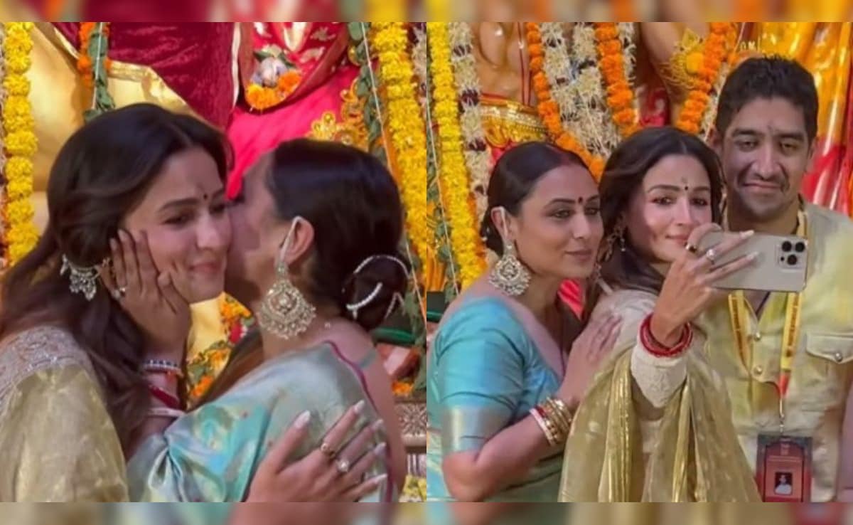 Watch: Alia Bhatt Hugs Rani Mukerji, Clicks Selfie With Ayan Mukerji At Durga Puja Pandal In Mumbai