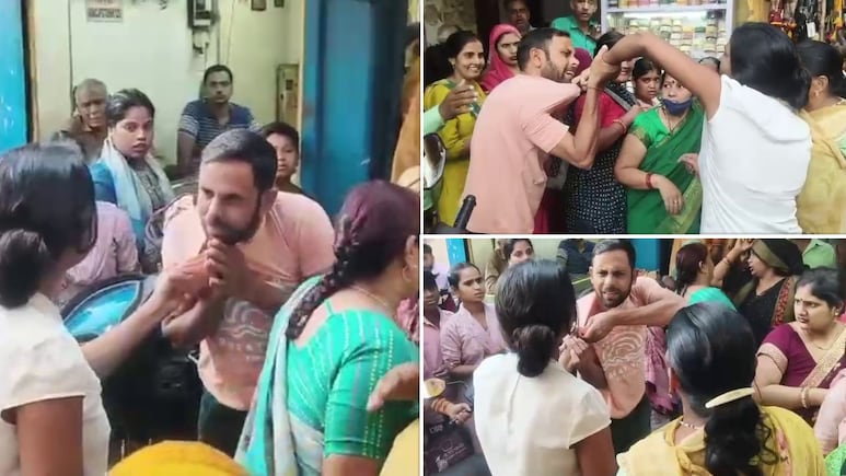करवाचौथ की शॉपिंग कर रही थी महिलाएं, लड़के ने शुरू कर दी छेड़छाड़, ऐसे सिखाया सबक, देखें VIDEO करवाचौथ की शॉपिंग कर रही थी महिलाएं, लड़के ने शुरू कर दी छेड़छाड़, ऐसे सिखाया सबक, देखें VIDEO