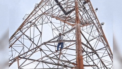 बीड में 'शोले स्टाइल' प्रदर्शन, BSNL टॉवर पर चढ़े प्रदर्शनकारी, महिला डॉक्टर की आत्महत्या पर मचा बवाल