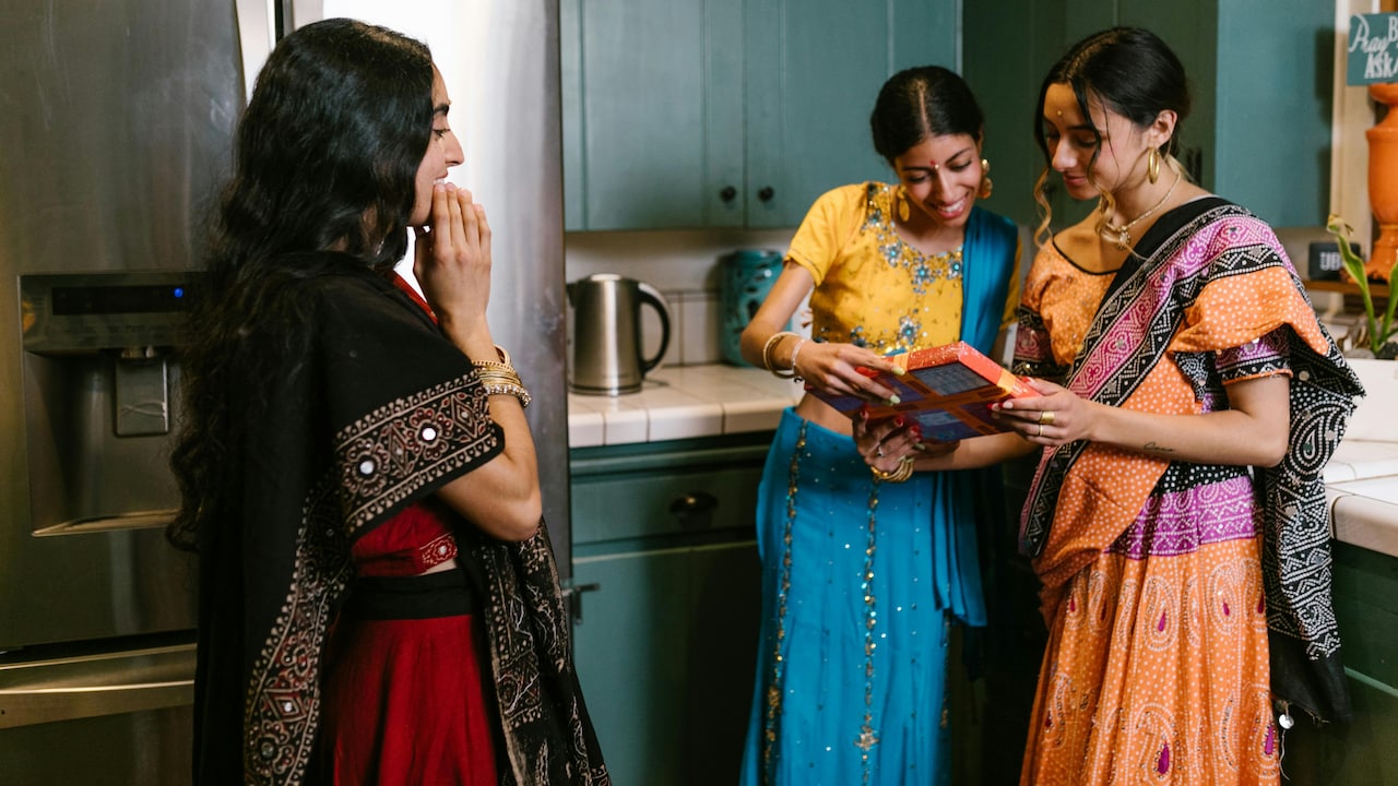 Choose soft Bollywood or folk music to set a cosy tone.  