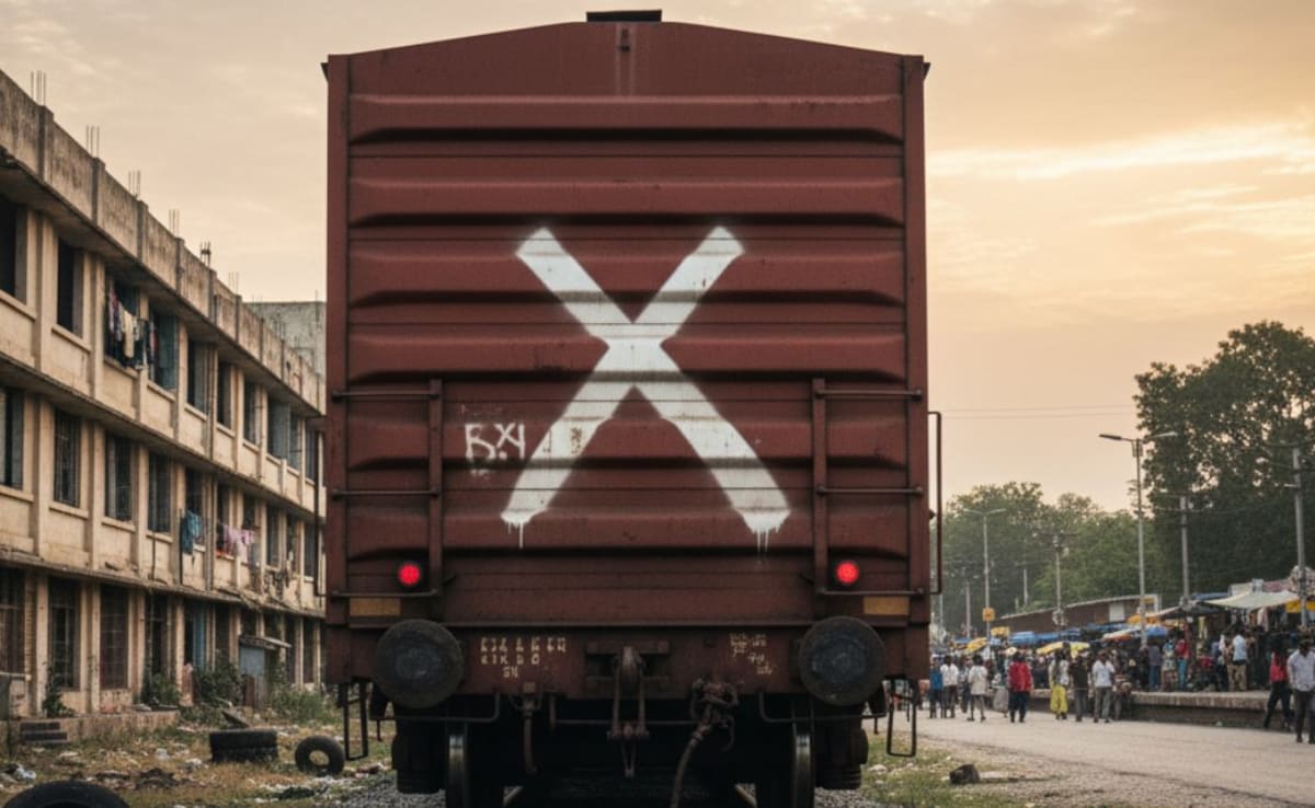 X Mark On Train. X Mark On Train.