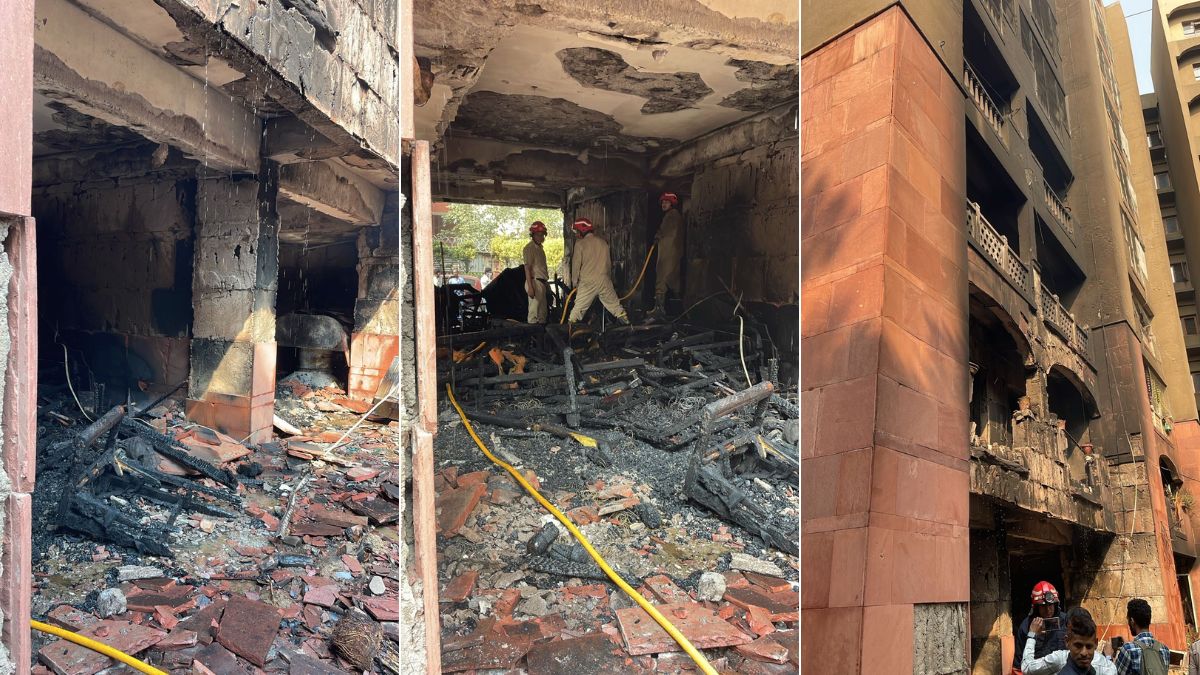 Massive Fire Breaks Out At Apartments Allotted To Rajya Sabha MPs In Delhi