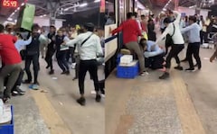 Railway Employees Or WWE Wrestlers? No-Holds Barred Brawl At Train Station