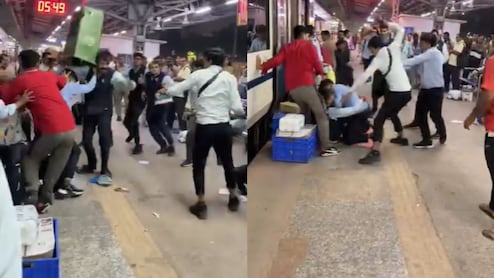 Railway Employees Or WWE Wrestlers? No-Holds Barred Brawl At Train Station