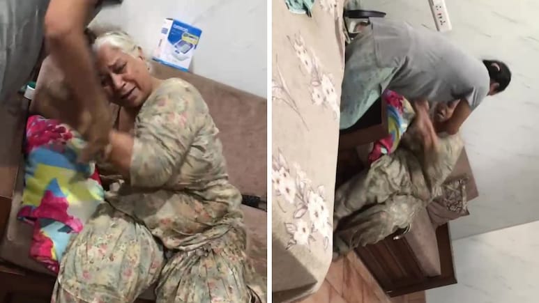 "Mumma, Let Her Go": Woman Keeps Thrashing Mother-In-Law, Ignores Pleading Son