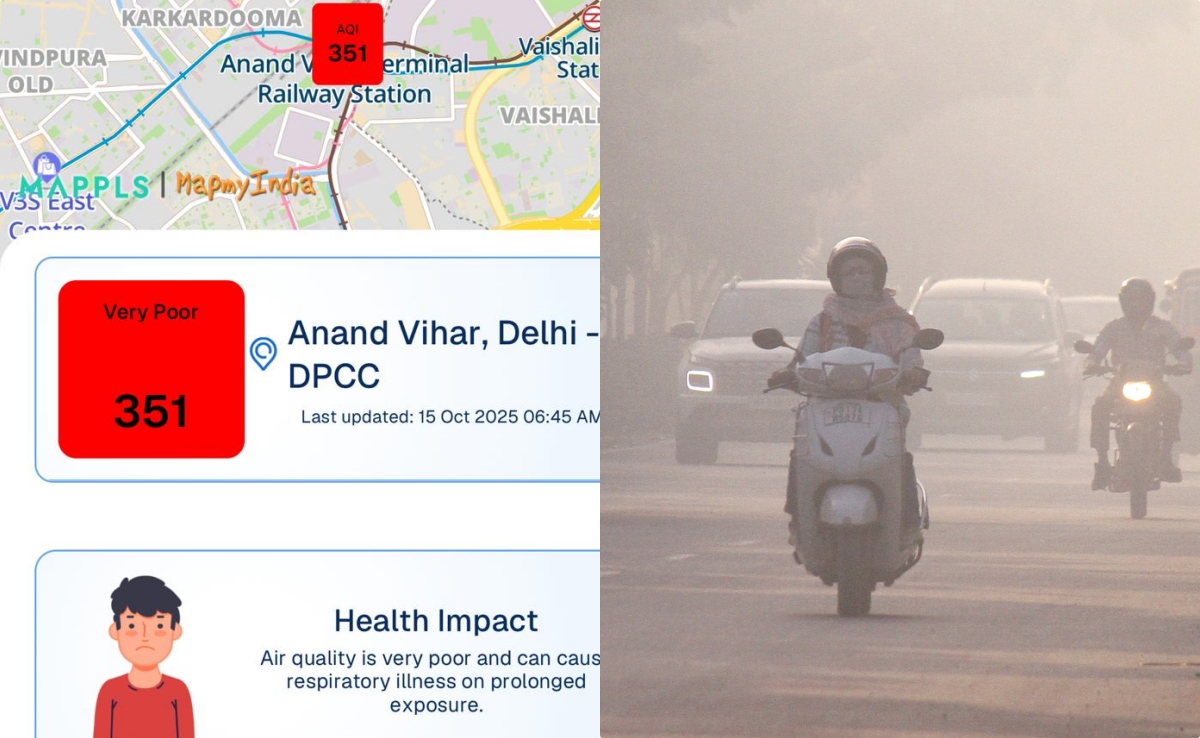दिल्ली में हवा में घुल रहा जहर, आनंद विहार में AQI 350 के पार, नोएडा, गाजियाबाद की भी हालत खराब