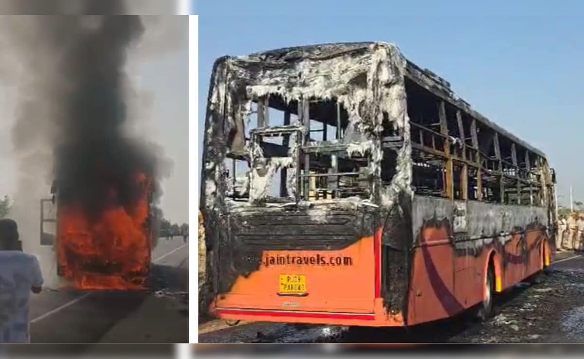19 Killed After Bus Catches Fire On Jaisalmer-Jodhpur Highway