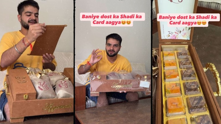 काश मेरा भी दोस्त बनिया होता...अग्रवालों की शादी का कार्ड, लड़के ने दिखाया अंदर से क्या निकला? काश मेरा भी दोस्त बनिया होता...अग्रवालों की शादी का कार्ड, लड़के ने दिखाया अंदर से क्या निकला?