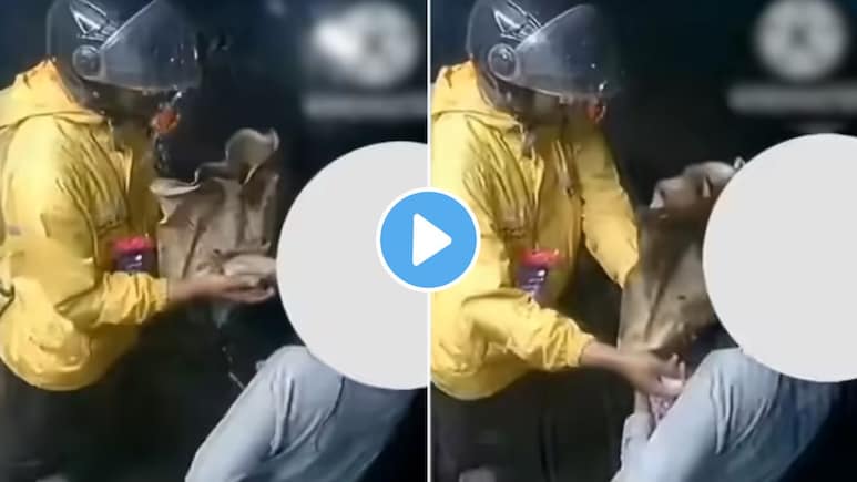 डिलिव्हरी बॉयने केलं मोठं कांड! बिल्डिंगमध्ये पार्सल देताना तरुणीच्या छातीला हात लावला अन्..CCTV Video व्हायरल