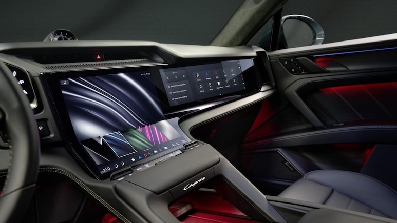 2026 Porsche Cayenne Electric's Interior Revealed With Flow Display, Mood Modes: Pics