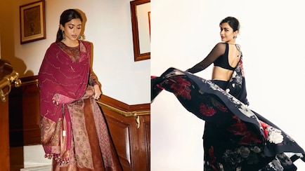 Rashmika Mandanna Brings Festive Glam To Thamma Promotions