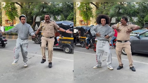 वर्दी पहने पुलिसवाले ने विदेशी इंफ्लुएंसर के साथ किया ऐसा जोरदार डांस, पलट-पलट कर देखने लगे लोग