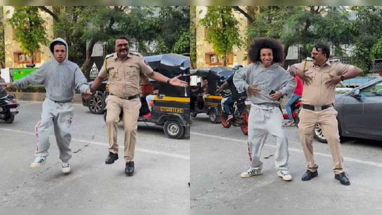वर्दी पहने पुलिसवाले ने विदेशी इंफ्लुएंसर के साथ किया ऐसा जोरदार डांस, पलट-पलट कर देखने लगे लोग