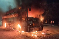 Video: Sleeper Bus With 70 On Board Catches Fire In Lucknow, All Evacuated Video: Sleeper Bus With 70 On Board Catches Fire In Lucknow, All Evacuated