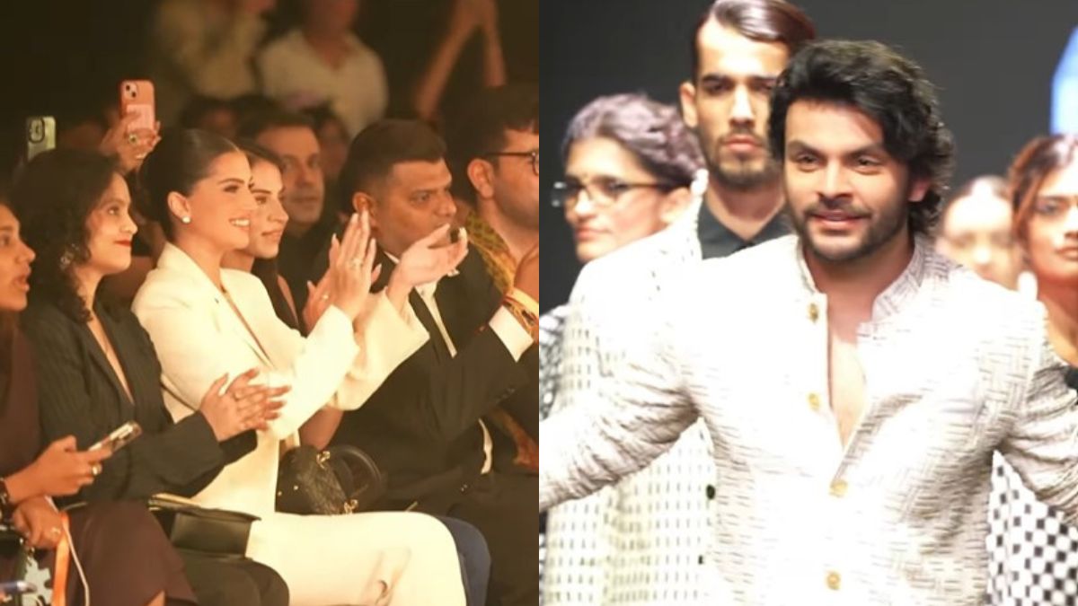 Viral: Veer Pahariya Makes Tara Sutaria Blush With A Playful Kiss At Fashion Show